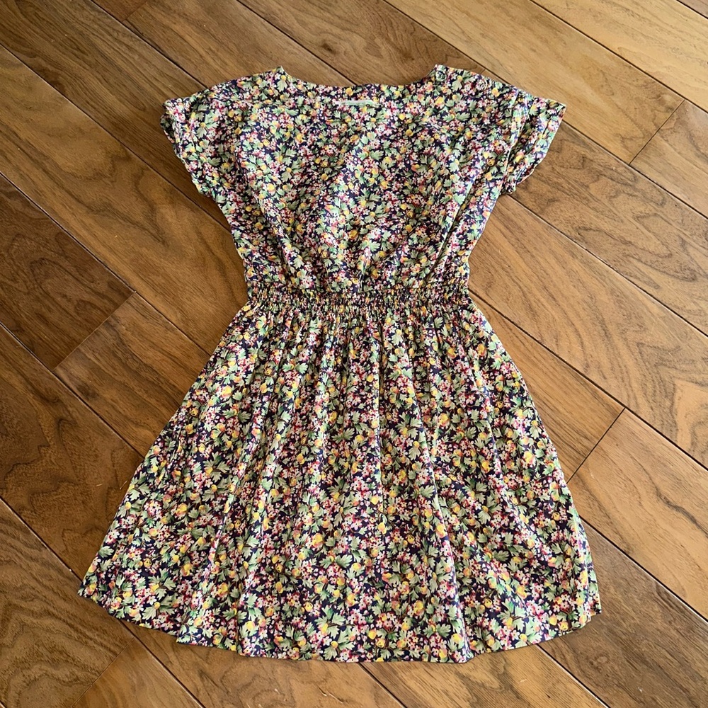 Bonpoint Floral Patterned Dress with Berry Motif